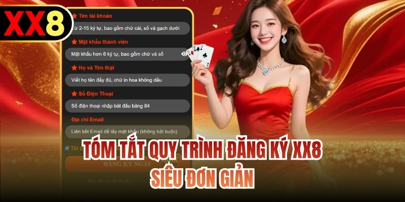 Tóm tắt quy trình đăng ký XX8 siêu đơn giản